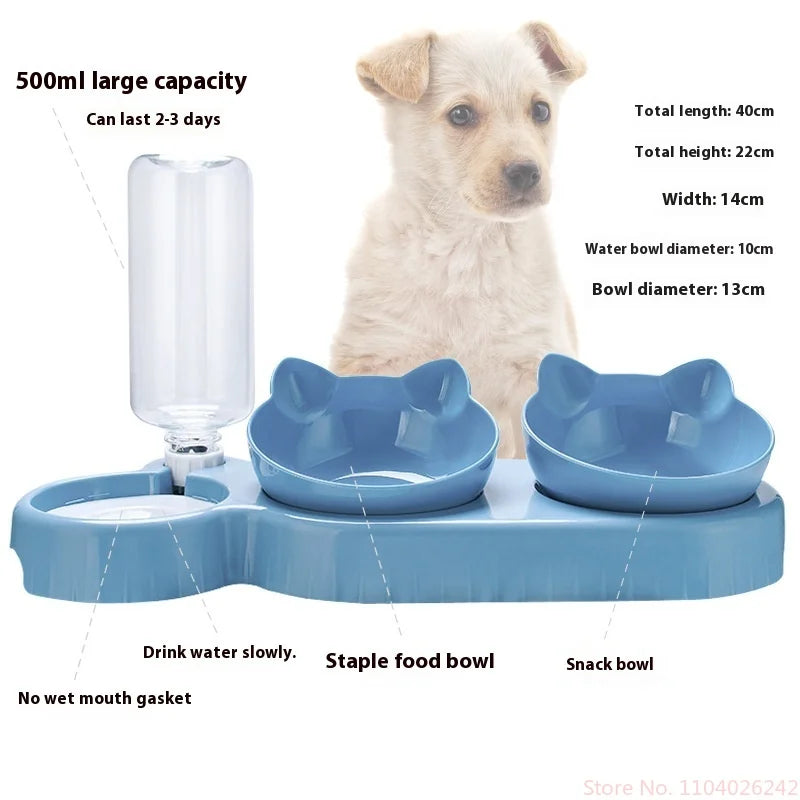 3-in-1 Pet Bowl Feeding Station – Cute, Smart, and Spill-Free - Pet Bliss