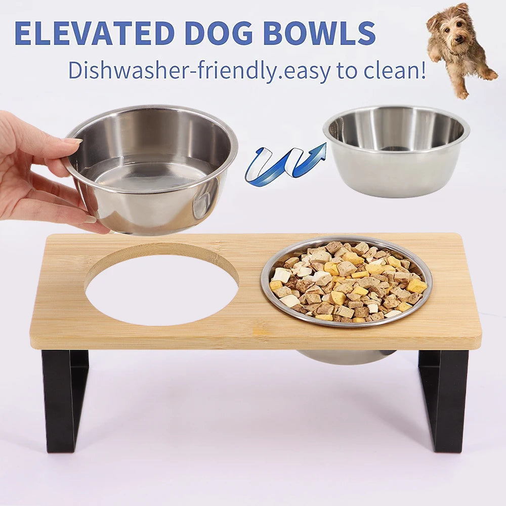 Modern Raised Pet Feeder – Minimal Design, Maximum Comfort - Pet Bliss