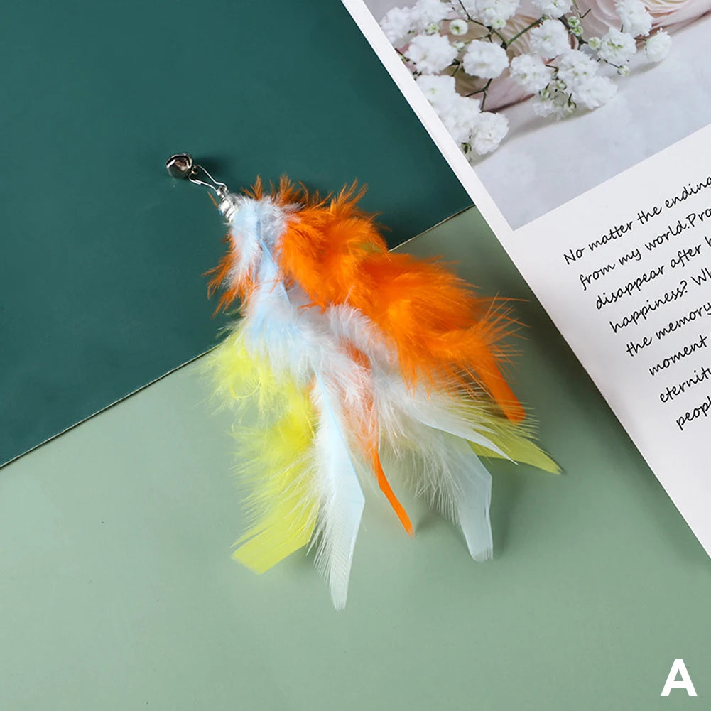 Feather Cat Teaser Wand – Interactive Fun for Your Feline - Pet Bliss