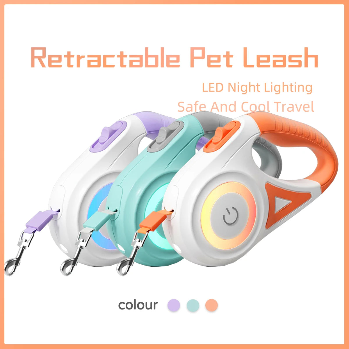 LED Retractable Leash – Light Up Your Night Walks - Pet Bliss