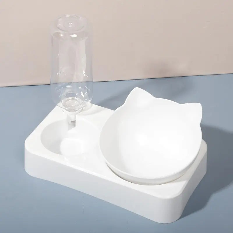 Minimalist Cat Bowl Set with Water Dispenser – Clean, Cute & Clever - Pet Bliss