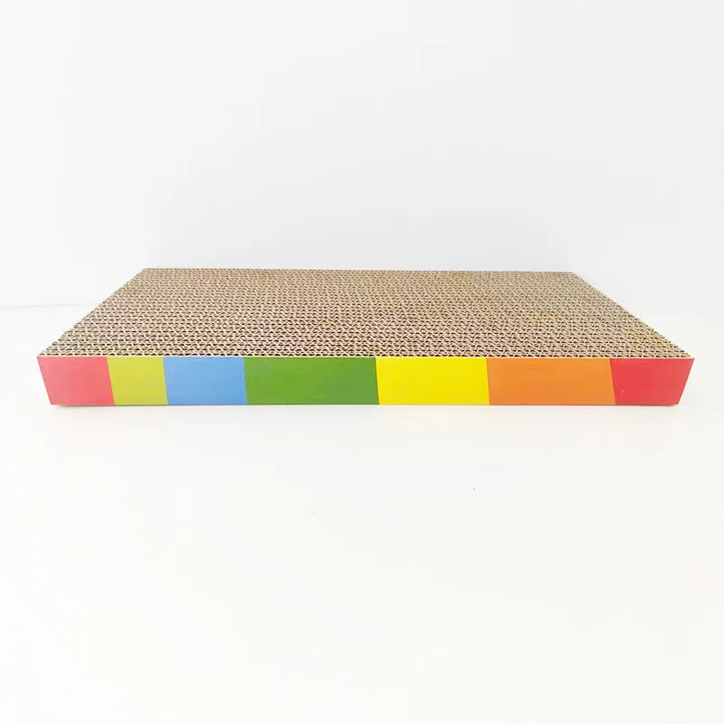 Rainbow Cat Scratcher Lounge – Scratch, Stretch & Relax in Style! - Pet Bliss