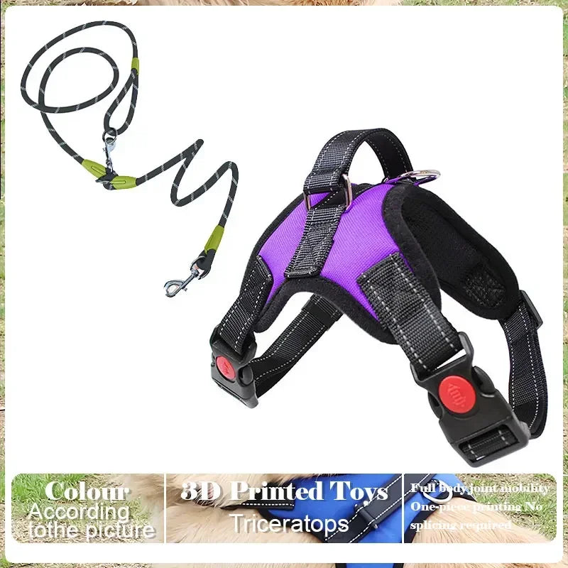 No-Pull Adjustable Dog Harness with Leash – Comfortable & Secure Fit for Dogs - Pet Bliss