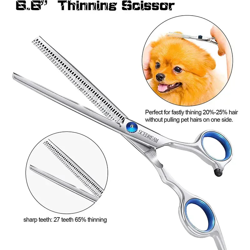 7-Inch Curved Pet Grooming Scissors – Professional & Safe Trimming - Pet Bliss