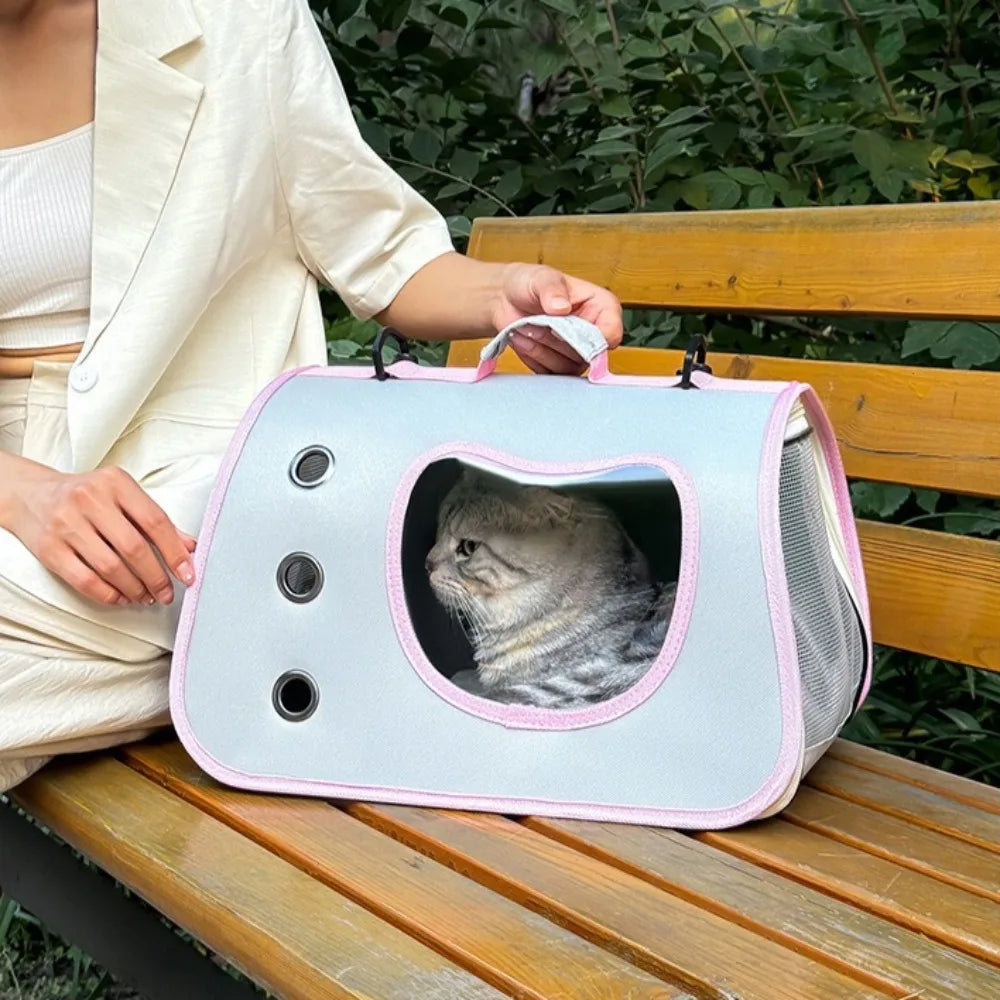 Meow-Go Travel Carrier – Where Style Meets Comfort - Pet Bliss