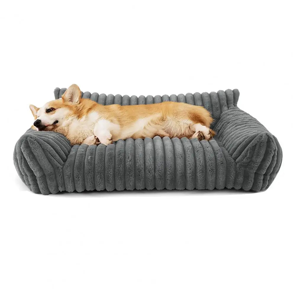 Plush Sofa Pet Bed – Cozy Lounger for Cats & Dogs - Pet Bliss
