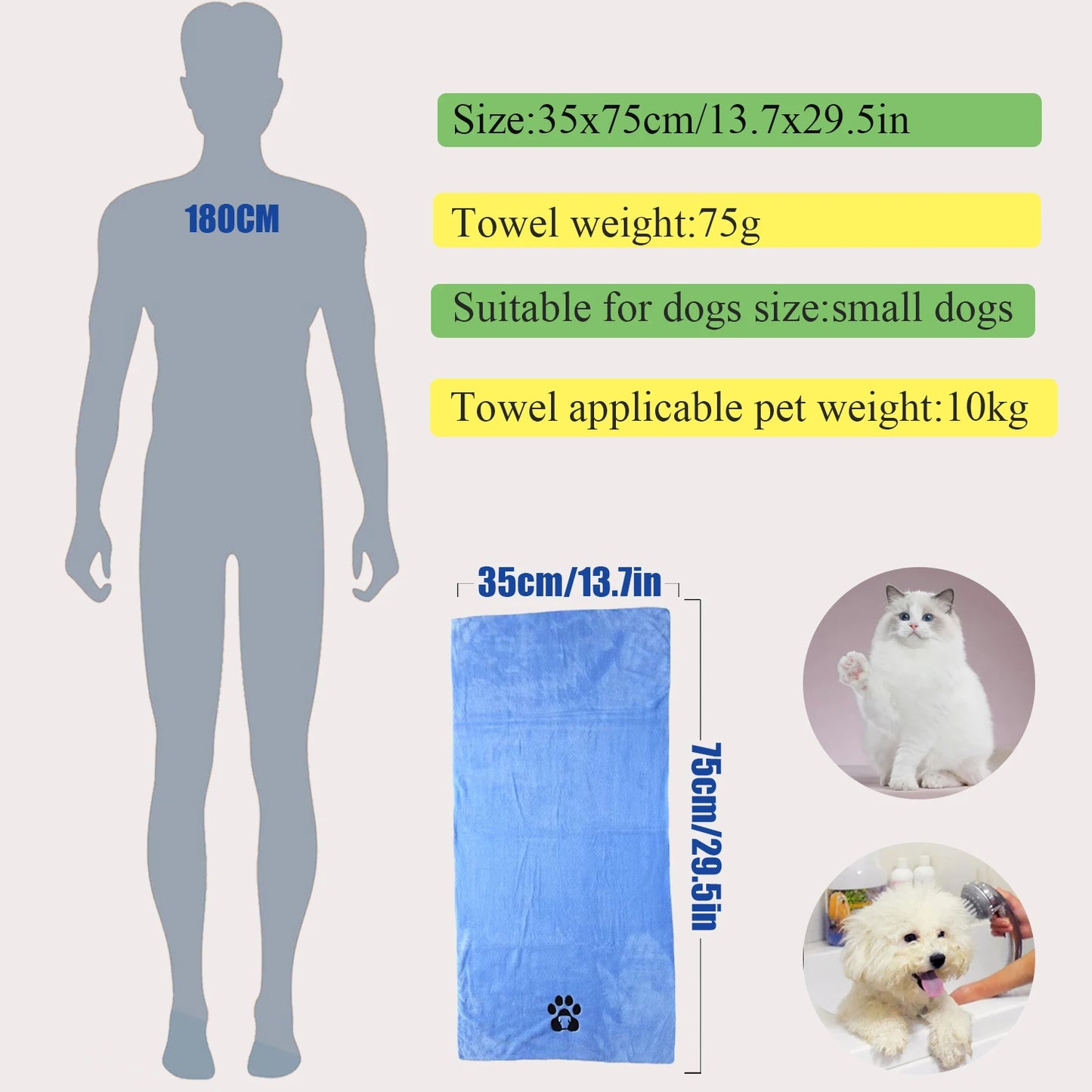 Ultra-Soft & Absorbent Pet Towel – Dry Your Pet in Seconds! - Pet Bliss