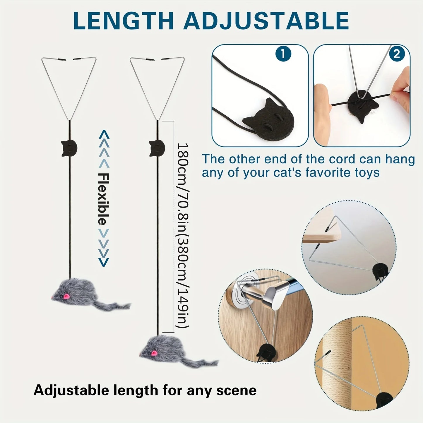 Interactive Hanging Cat Toy with Adjustable Bungee 🐭 - Pet Bliss