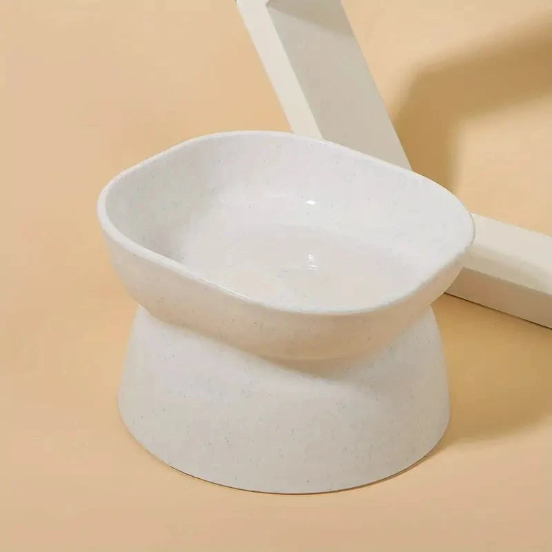 Curved Elevated Pet Bowl – Stylish, Ergonomic, and Spill-Resistant - Pet Bliss