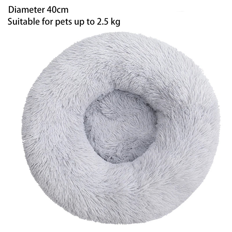 Donut Cuddle Bed – Soothing Sleep for Cats & Small Dogs - Pet Bliss