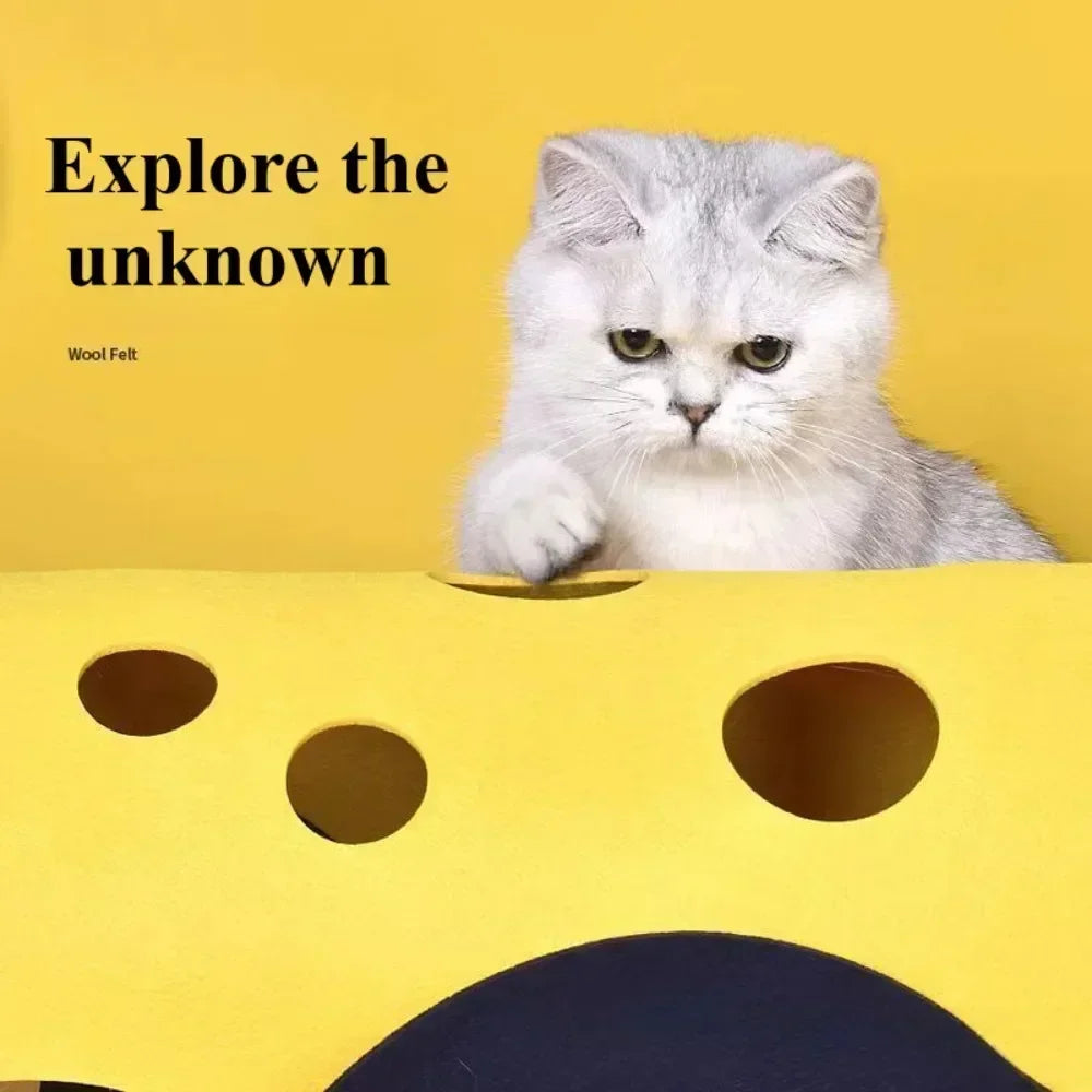 Cheese Cat Tunnel – Hide, Seek & Play All Day 🧀🐱 - Pet Bliss