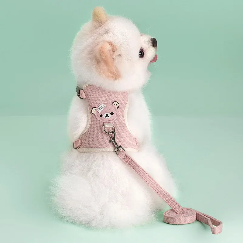 Teddy Bear Harness & Leash Set – Gentle, Cute, and Ready to Go - Pet Bliss