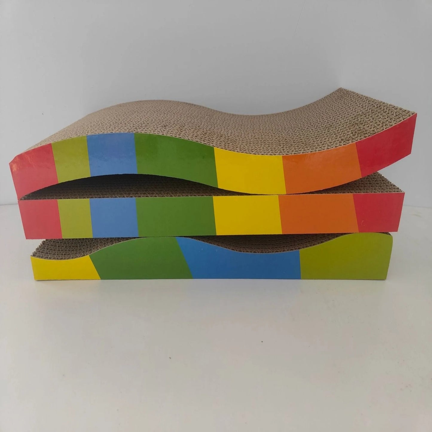 Rainbow Cat Scratcher Lounge – Scratch, Stretch & Relax in Style! - Pet Bliss