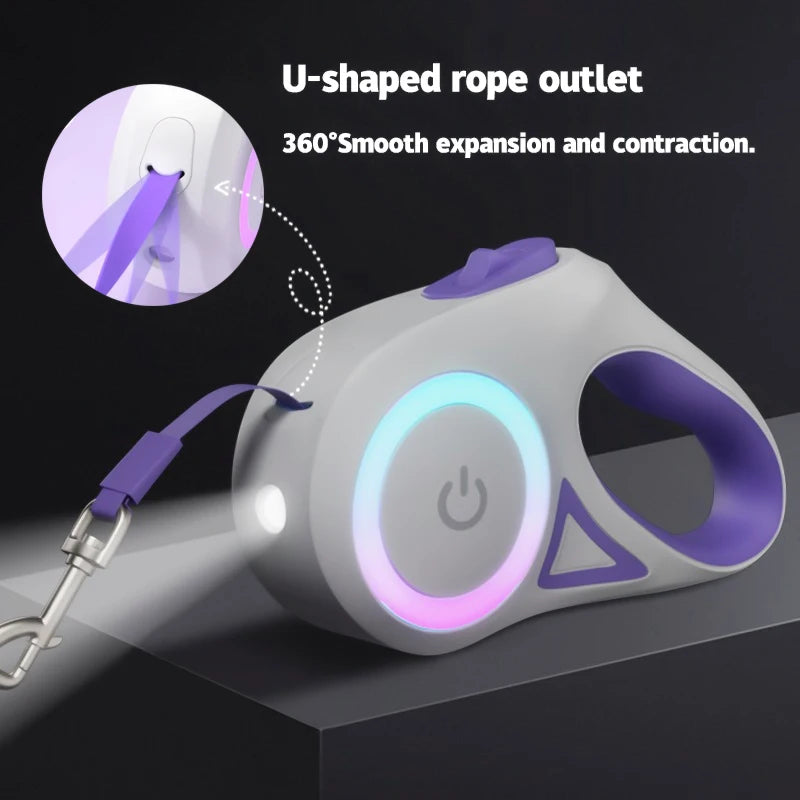 LED Retractable Leash – Light Up Your Night Walks - Pet Bliss