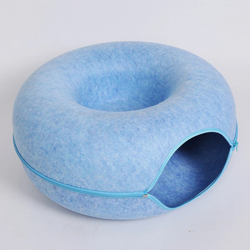 Modern Donut Cat Cave – Sleek, Soft, and Safe - Pet Bliss