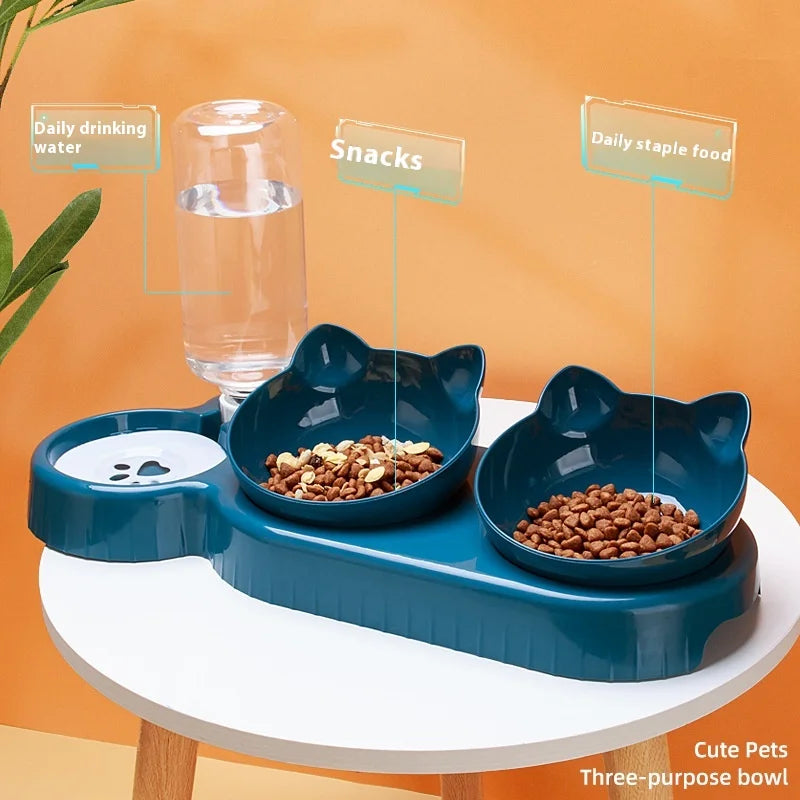 3-in-1 Pet Bowl Feeding Station – Cute, Smart, and Spill-Free - Pet Bliss