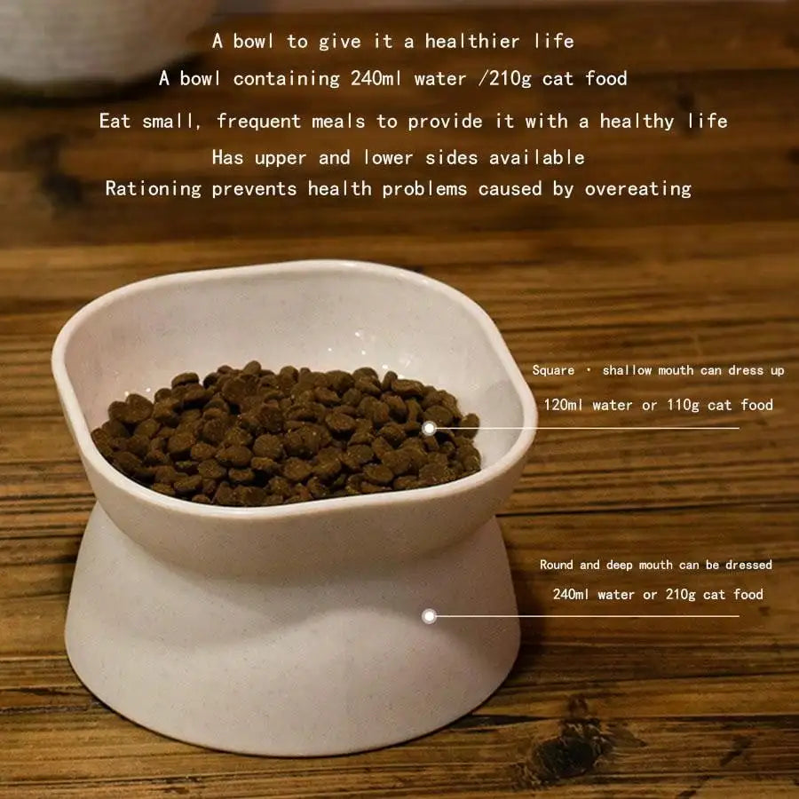 Curved Elevated Pet Bowl – Stylish, Ergonomic, and Spill-Resistant - Pet Bliss