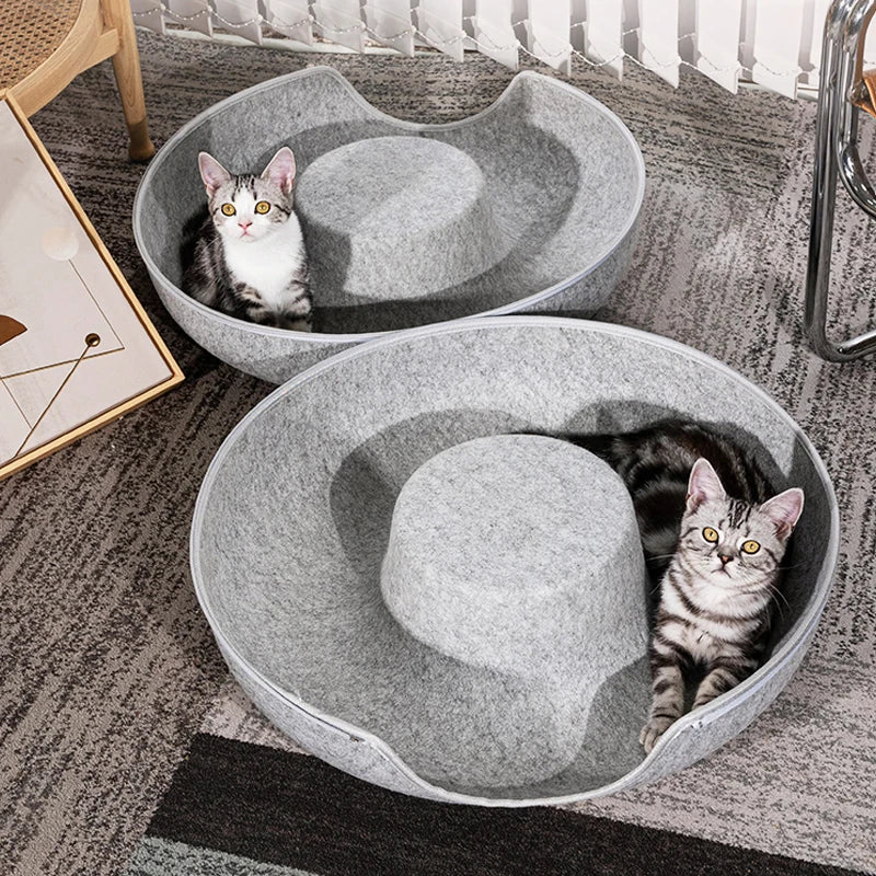Modern Donut Cat Cave – Sleek, Soft, and Safe - Pet Bliss