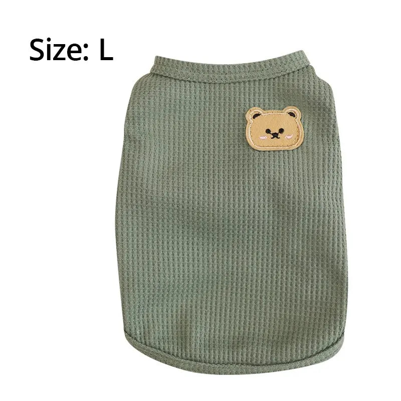 Ribbed Teddy Dog Shirt – Breathable & Adorable - Pet Bliss