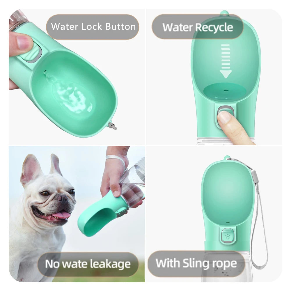 Portable One-Touch Pet Water Bottle – Hydration On-the-Go! - Pet Bliss