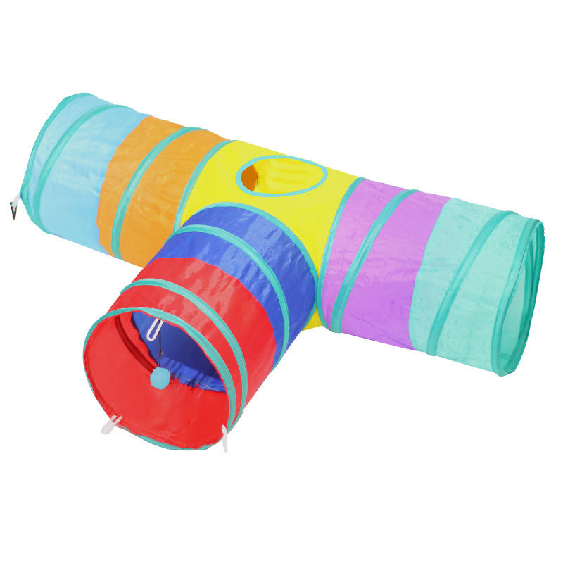 3-Way Cat Tunnel – Ultimate Fun for Playful Kitties! - Pet Bliss