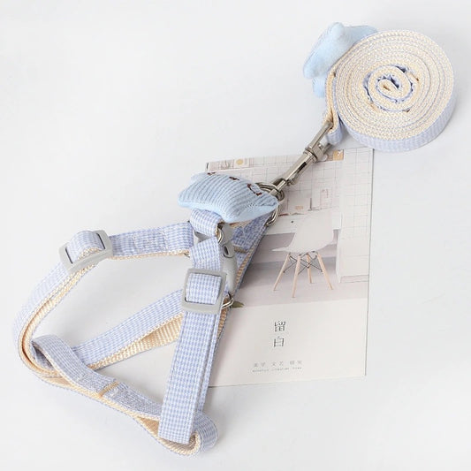 Adorable Cotton Harness & Leash Set – Soft, Stylish & Secure! - Pet Bliss