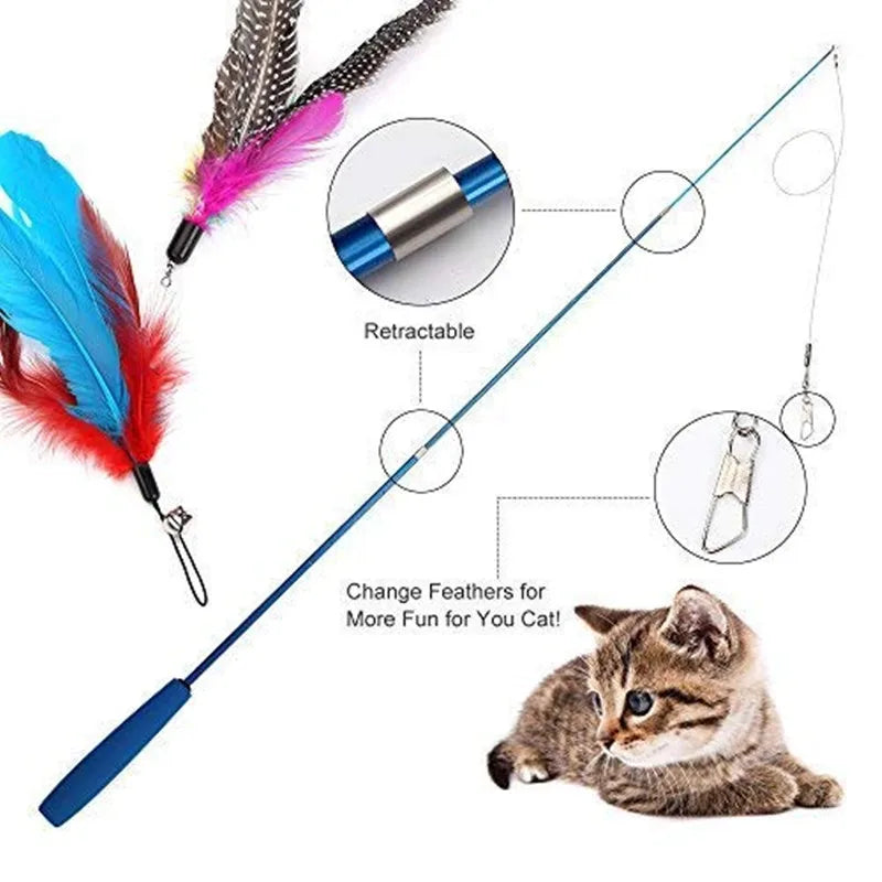 Interactive Cat Wand Toy – Fun, Exercise & Bonding - Pet Bliss