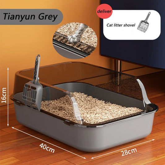 Open Cat Litter Box with Scoop - Pet Bliss