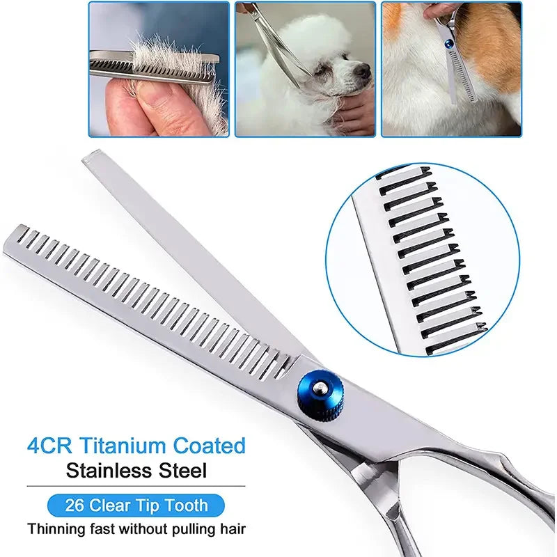 7-Inch Curved Pet Grooming Scissors – Professional & Safe Trimming - Pet Bliss