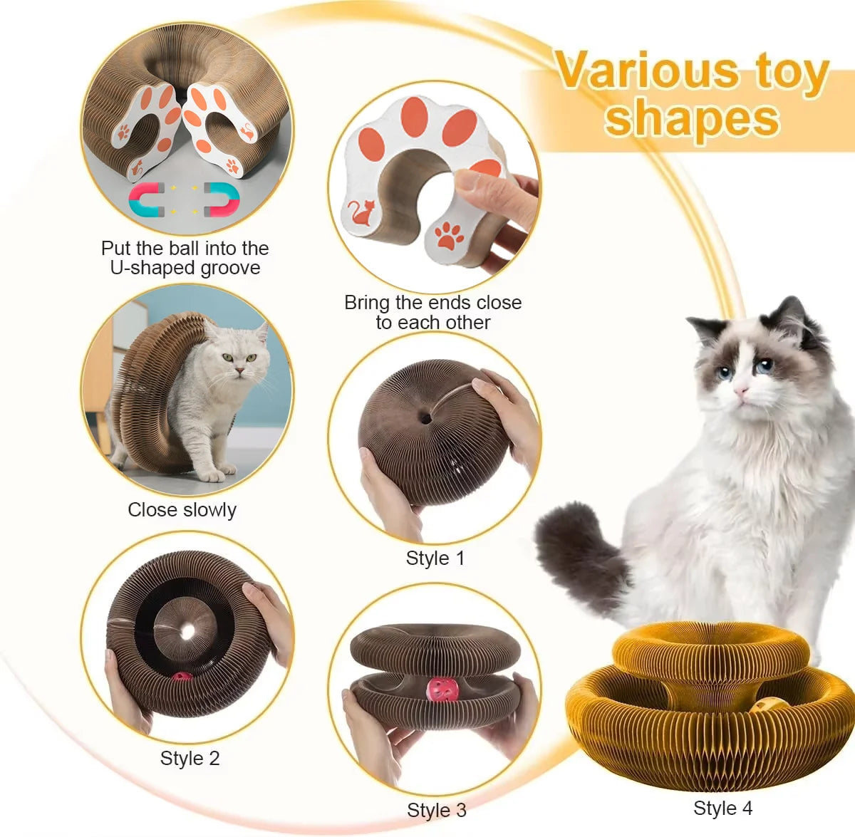 Cat Hive Scratcher & Play Tunnel – 2-in-1 Fun Zone 🐾 - Pet Bliss