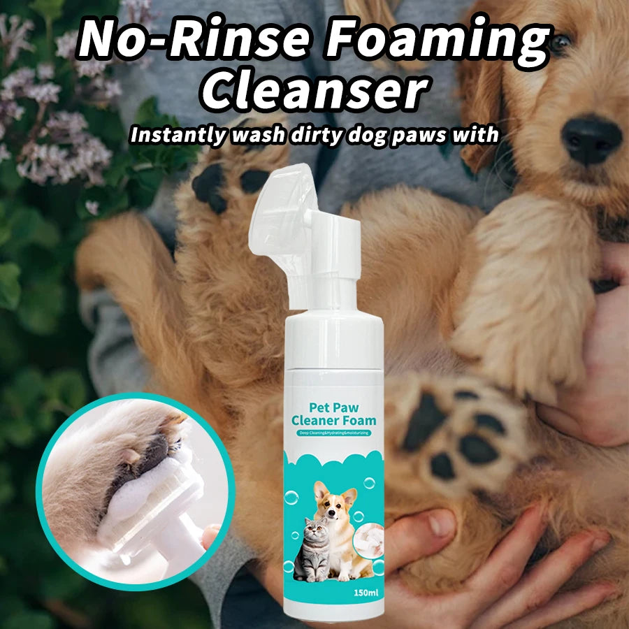 No-Rinse Foaming Pet Paw Cleanser - Pet Bliss