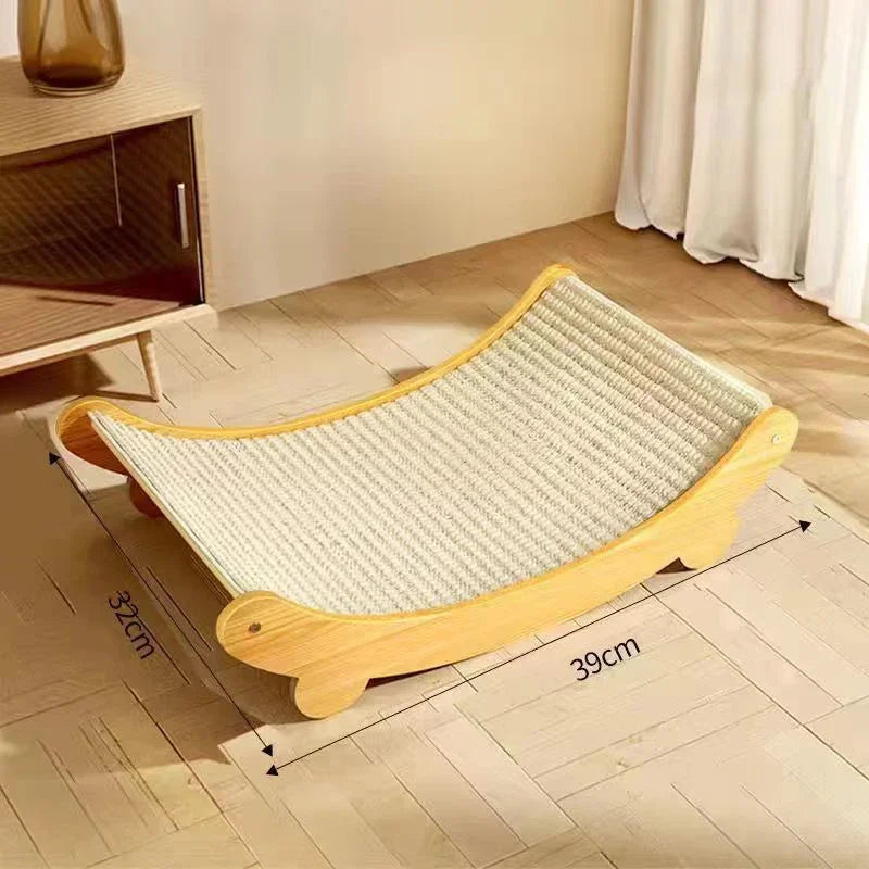 Curved Cat Lounger & Scratcher – Rest Easy, Scratch Happy - Pet Bliss