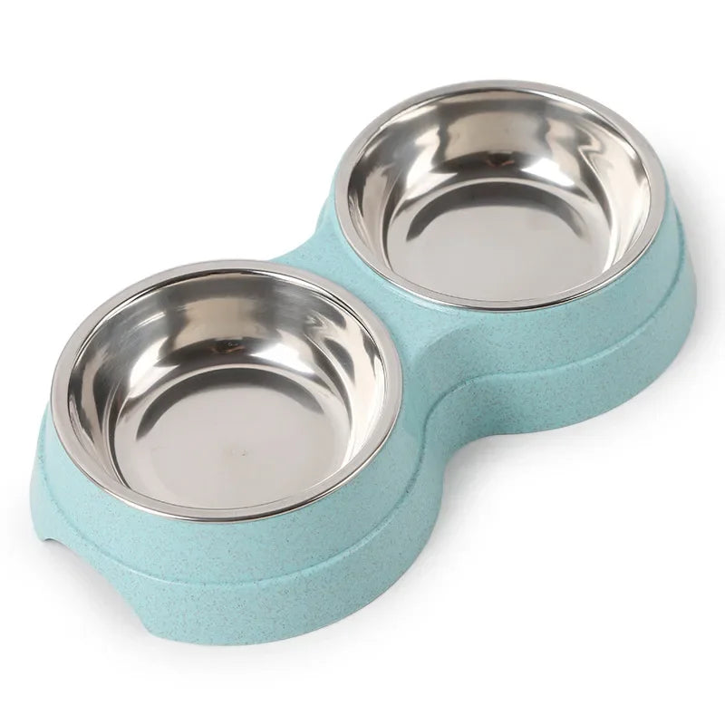 Double Stainless-Steel Pet Bowls – Mealtime Made Simple - Pet Bliss
