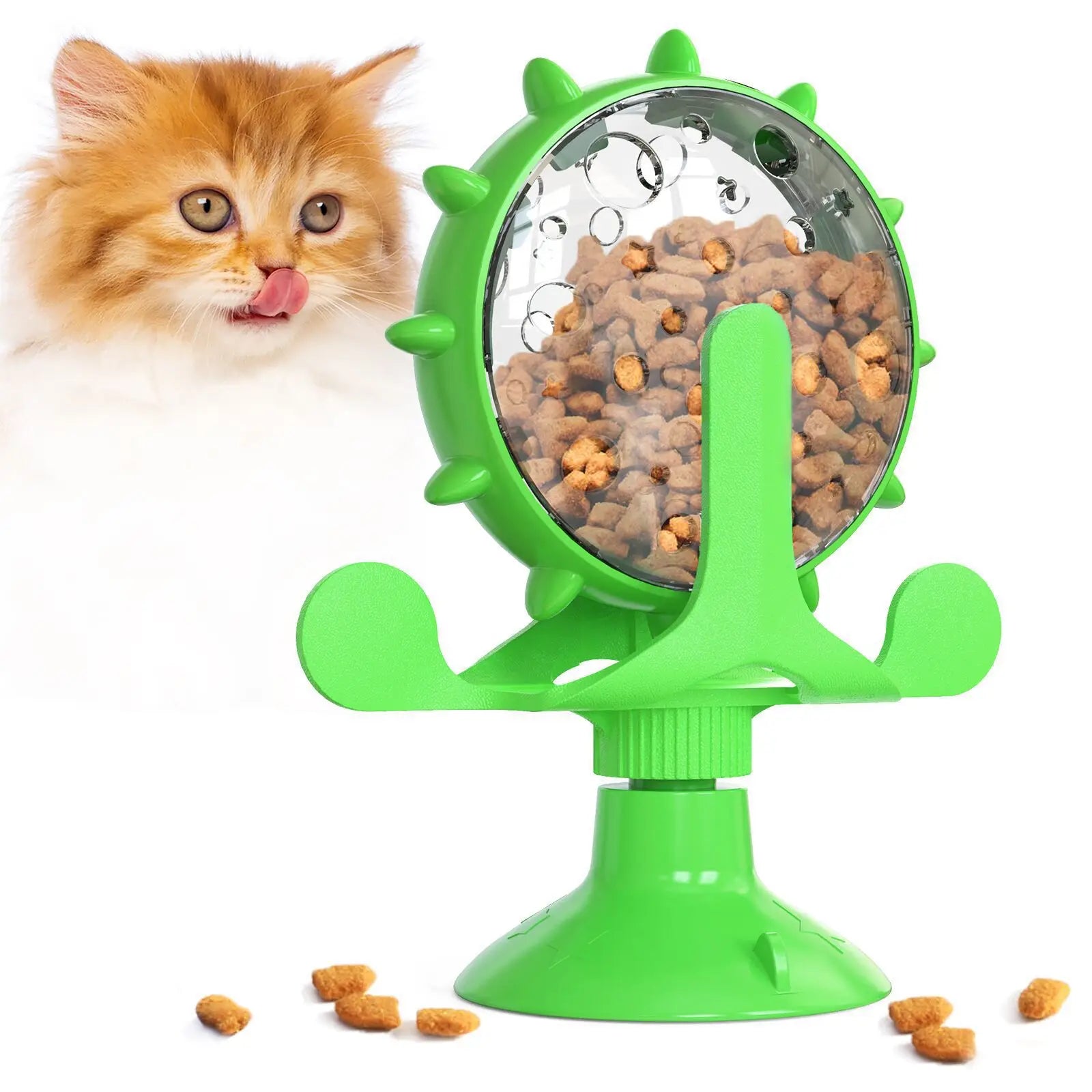 Spinning Magic Wheel – Interactive Food Dispenser for Cats🎡 - Pet Bliss