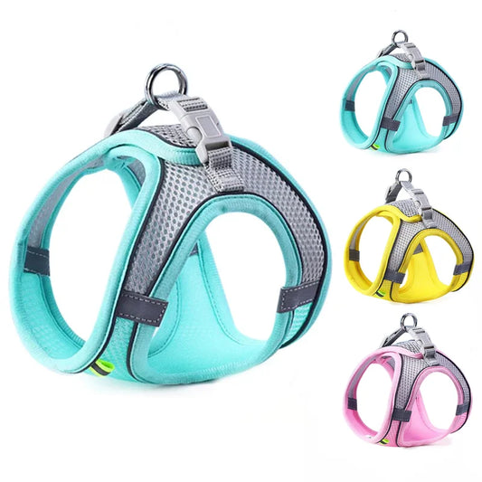 Soft Mesh Pet Harness – Reflective & Comfy - Pet Bliss