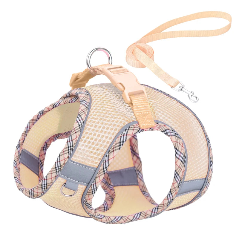Breathable Mesh Pet Harness – Safe & Stylish Walks for Your Furry Companion! - Pet Bliss