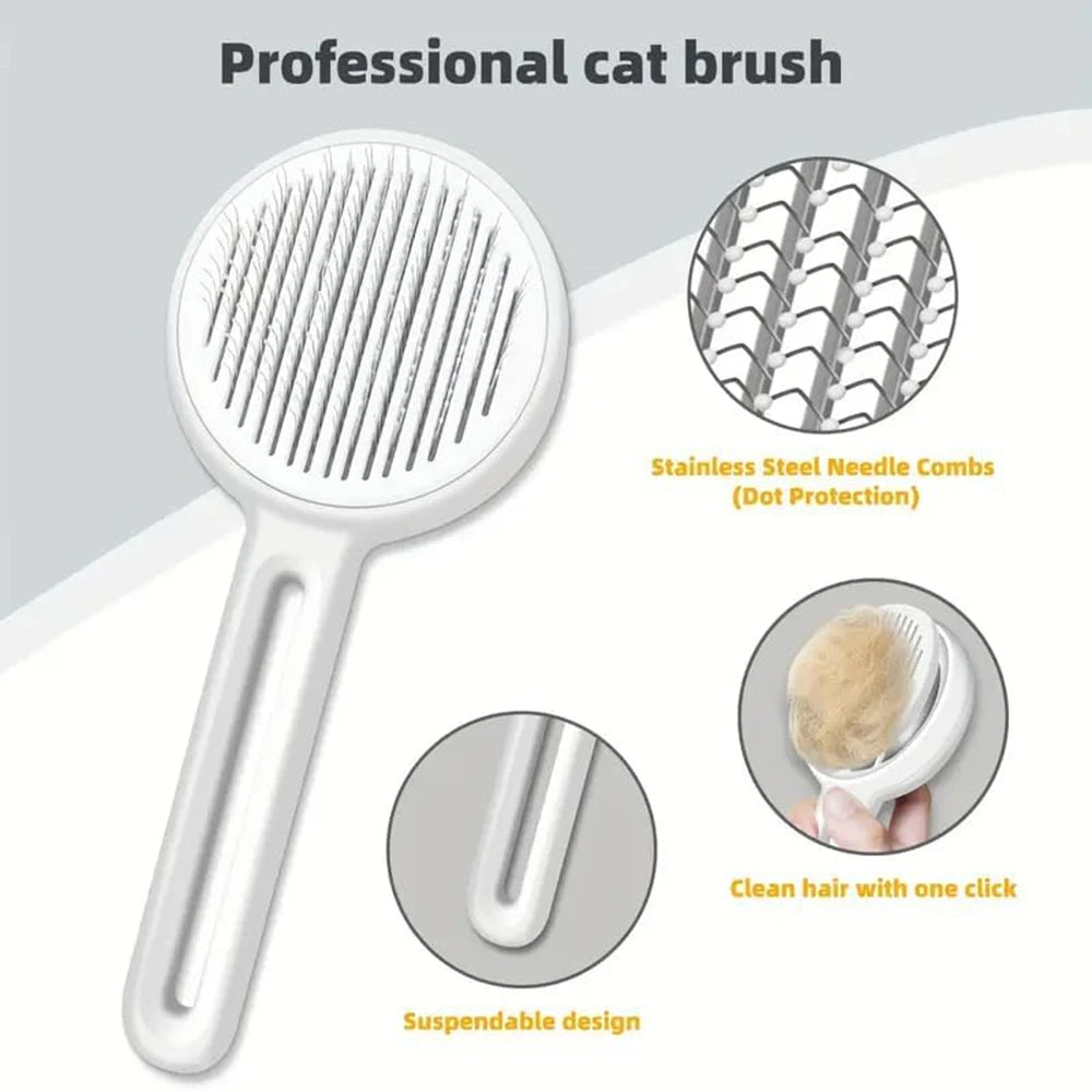 Self-Cleaning Pet Grooming Brush – Tangle-Free, Shed-Free, Stress-Free! - Pet Bliss