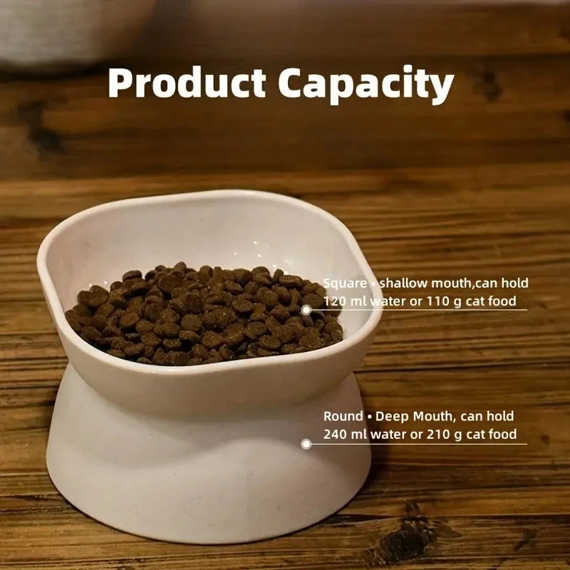 Curved Elevated Pet Bowl – Stylish, Ergonomic, and Spill-Resistant - Pet Bliss