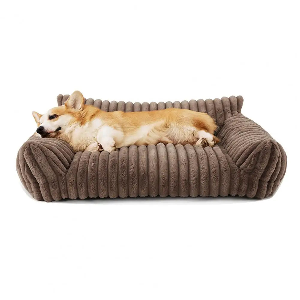 Plush Sofa Pet Bed – Cozy Lounger for Cats & Dogs - Pet Bliss