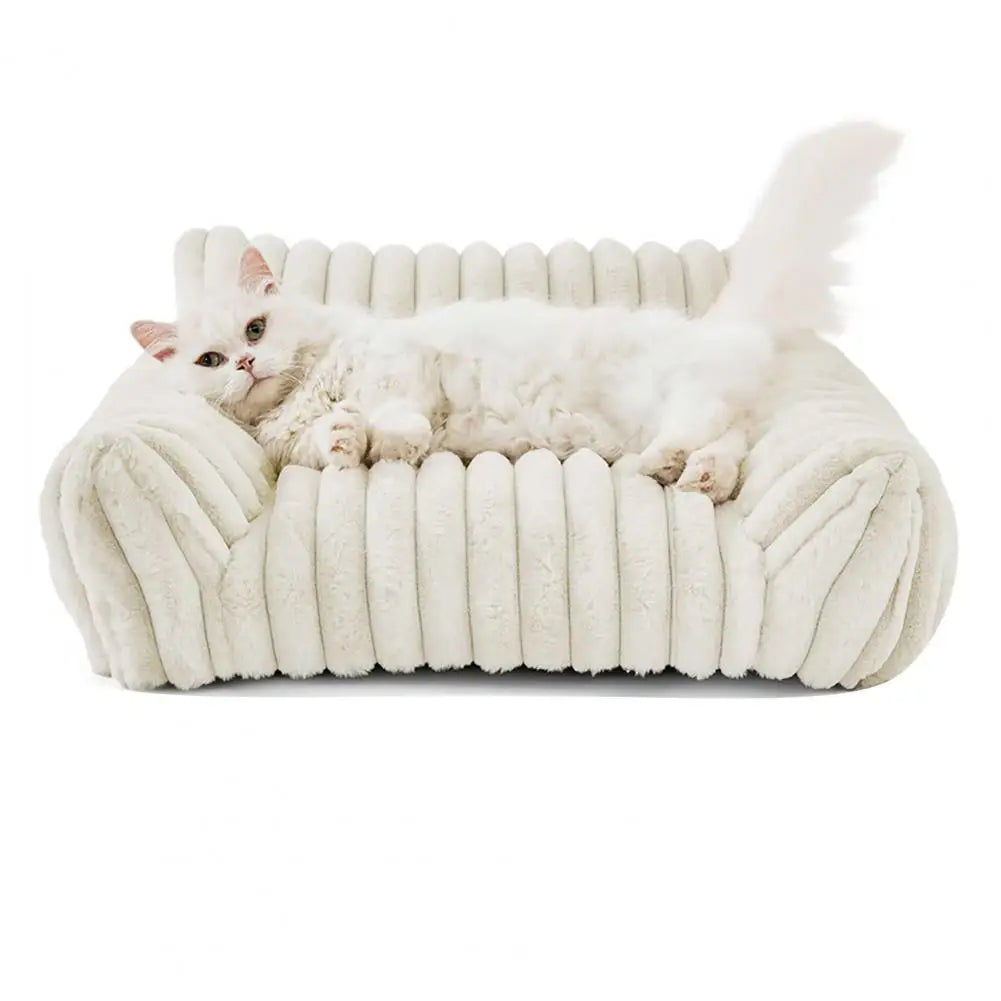Plush Sofa Pet Bed – Cozy Lounger for Cats & Dogs - Pet Bliss