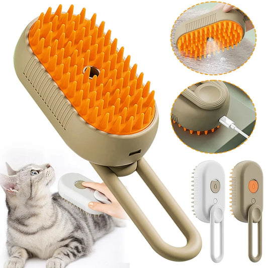 SteamEase 3-in-1 Pet Brush 🐾 - Pet Bliss