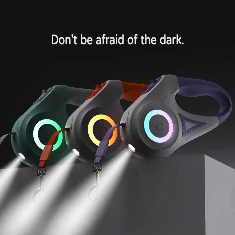LED Retractable Leash – Light Up Your Night Walks - Pet Bliss