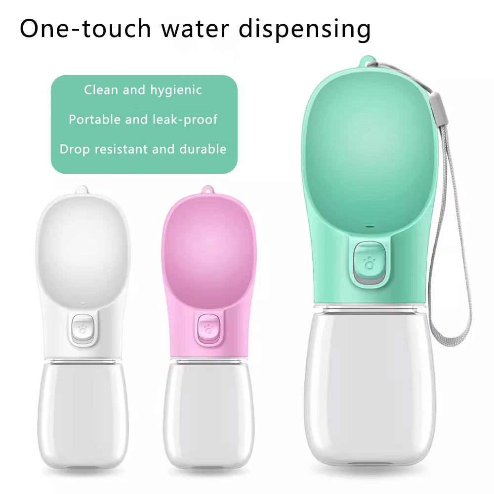 Portable One-Touch Pet Water Bottle – Hydration On-the-Go! - Pet Bliss