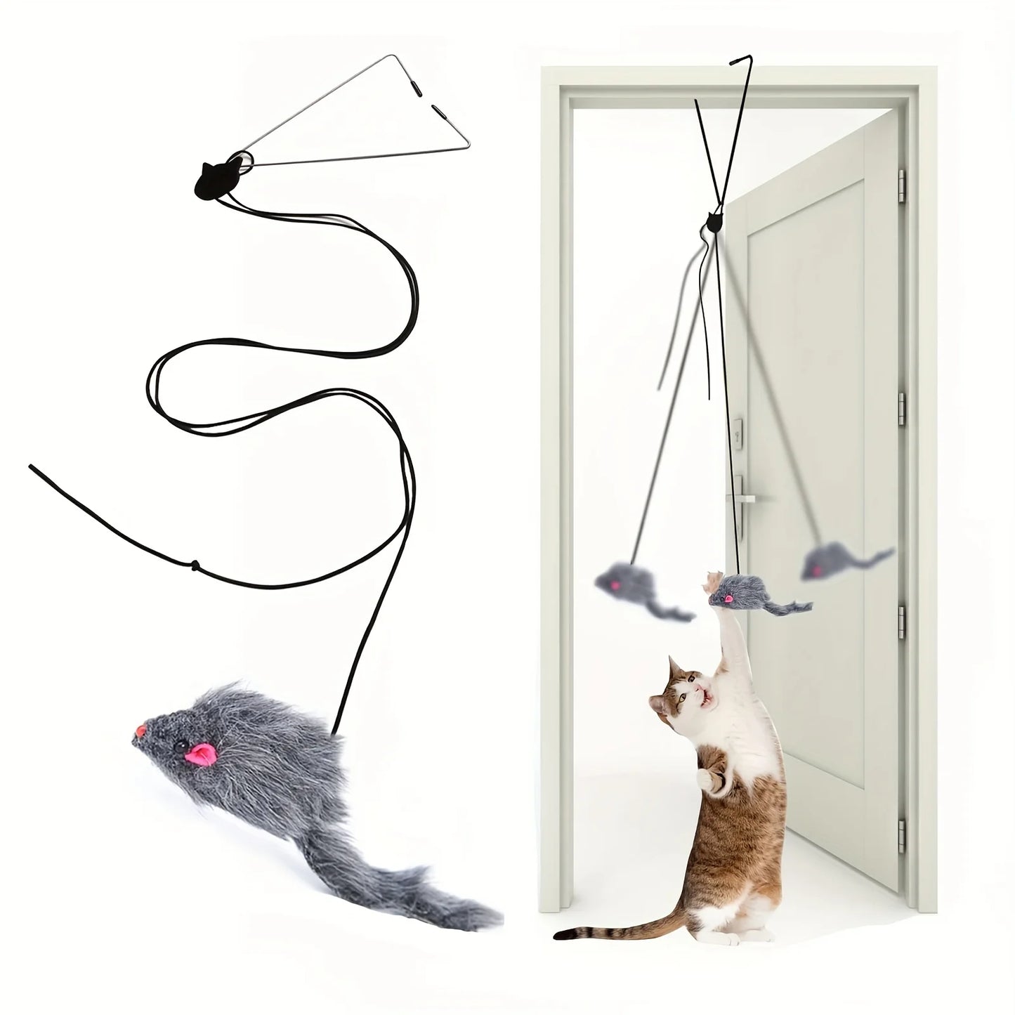 Interactive Hanging Cat Toy with Adjustable Bungee 🐭 - Pet Bliss