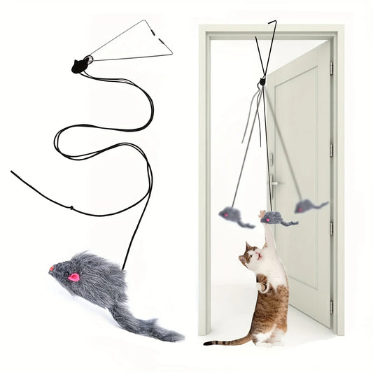 Interactive Hanging Cat Toy with Adjustable Bungee 🐭 - Pet Bliss