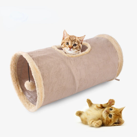 Plush Cat Tunnel – Soft, Safe & So Much Fun - Pet Bliss