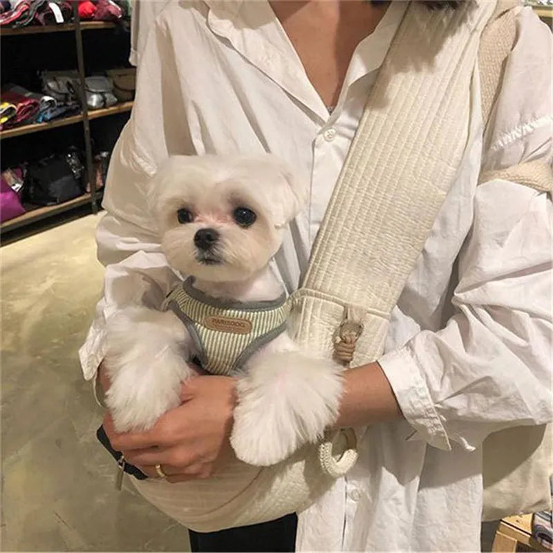 Cozy Pet Sling Carrier 👜 Hands-Free Comfort! - Pet Bliss