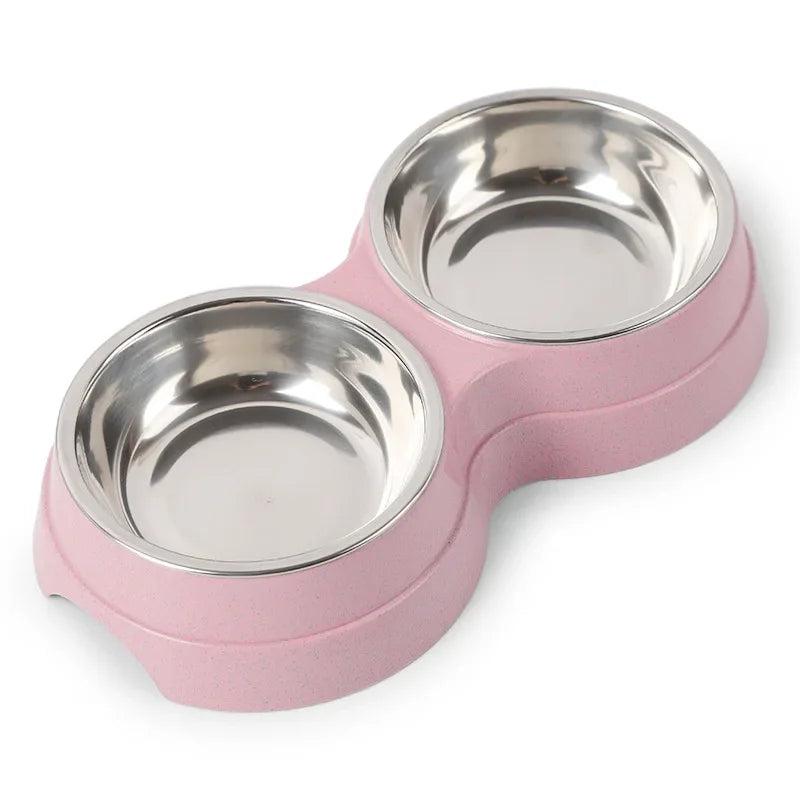 Double Stainless-Steel Pet Bowls – Mealtime Made Simple - Pet Bliss