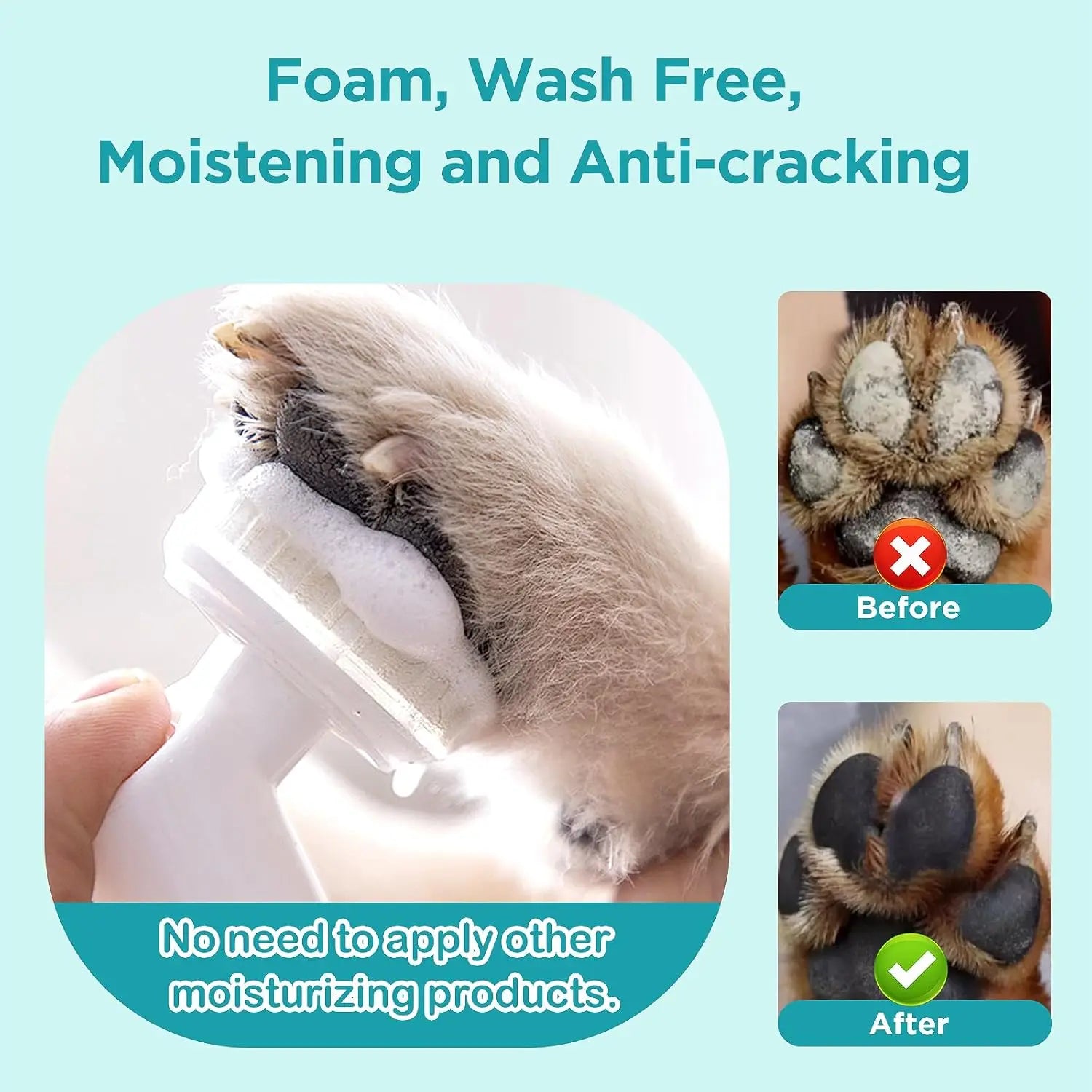No-Rinse Foaming Pet Paw Cleanser - Pet Bliss