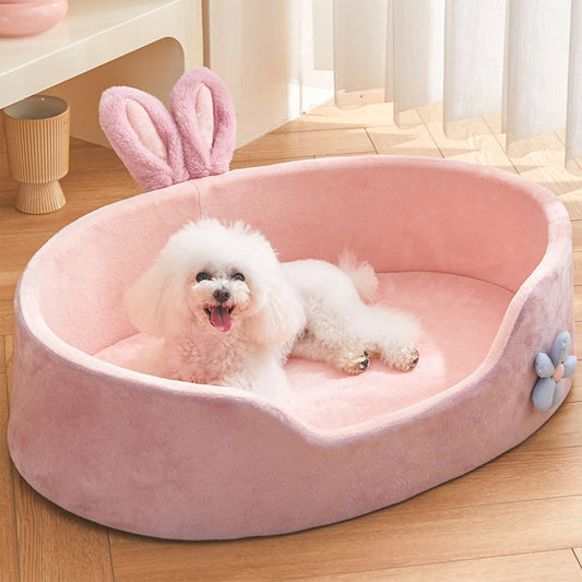 Adorable Bunny-Ear Pet Bed – The Coziest Haven for Your Furry Friend! - Pet Bliss